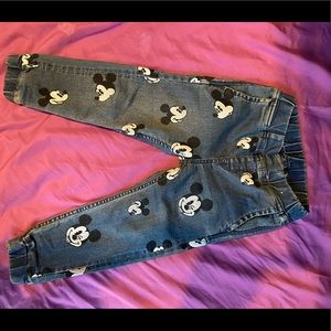 Boys H&M Mickey Mouse Jeans. Size 3-4t